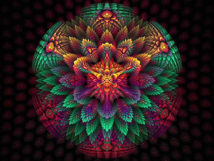  Fraktale  digital art - Spiky_Rainbow_Flower_Globe.jpg