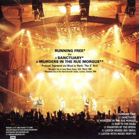 Iron Maiden - Discography - Iron Maiden - 1985 Running Free Live Single -Back.jpg
