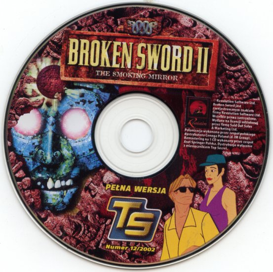 top Secret scany płyt i okładek CD - 2002-12 Top Secret płyta Broken Sword II.JPG