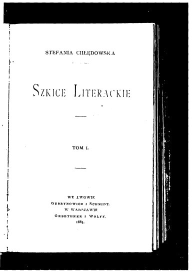 LITERATURA POLSKA - Chłędowska Stefania - SZKICE LITERACKIE - tom 1-2.tif