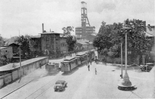 Miechowice - Valeskaplatz  Preussengrube Nordschacht 1940.jpg