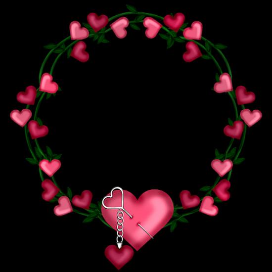 Serca - Transparent_Frame_Wreath_with_Hearts1.png