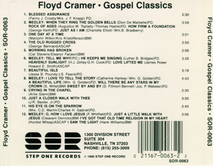 Floyd Cramer - Gospel Classics - Floyd Cramer - Gospel Classics - Back.jpg