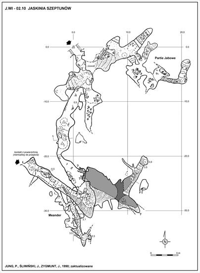 Wyżyna Wieluńska - Jaskinia Szeptunów Jaskinia Szmaragdowa plan.jpg