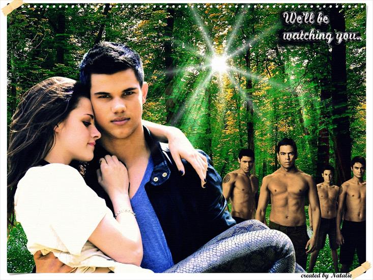 Grupowe - Bella-Jacob-and-the-pack-1600x1200-twilight-series-8241616-1600-1200.jpg