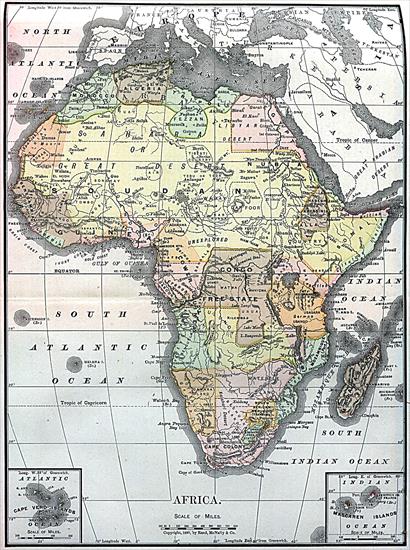 Stare mapy z różnych cześci świata - XIX i XX wiek - africa 1890.jpg