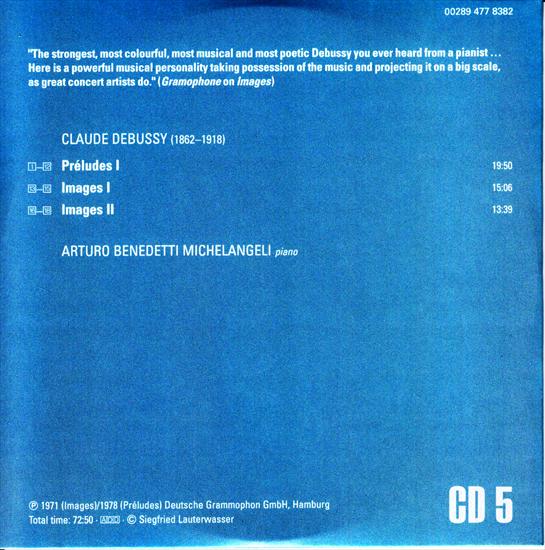 05 Claude Debussy - Preludes Vol.1 1971 DG 477 8382 Arturo Benedetti Michelangeli - back.jpg