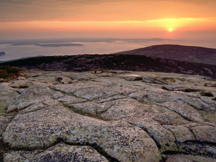 SŁOŃCE - wschody, zachody - Cadillac Mountain at Sunrise, Acadia National Park, Maine.jpg