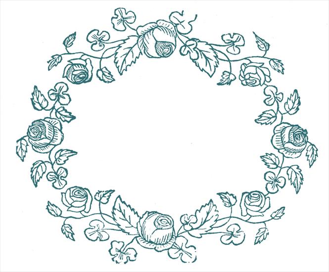 kwiaty decoupage - Godeys-Frames-Floral-GraphicsFairy-teal3.jpg